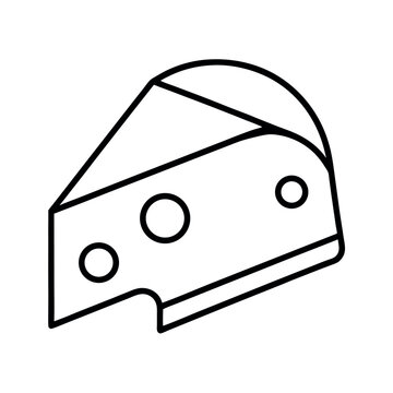 recommend clip art: outline of a cheese wedge line art vector