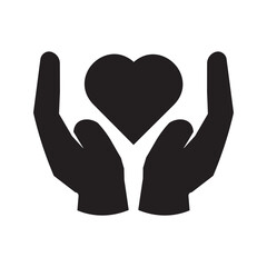 Obraz premium hand holding heart image. Charity and donation concept. Give and share your love to others. hand gesture in scribble style. vector illustration