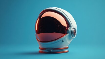 Fototapeta premium Sci fi helmet astronaut vivid hues render