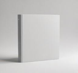 Modern minimalist photo album with grey accents on white background, grey, elegant