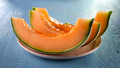 cantaloupe melon slices