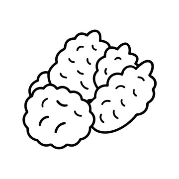 black and white chicken nuggets clip art preview