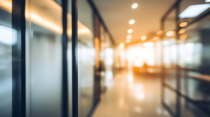 Dynamic business meeting scene modern office blurred interior professional environment close-up view