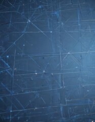 Fototapeta premium Abstract blue geometric shapes, lines, and grids create an engineering blueprint style background , mechanical, geometric texture