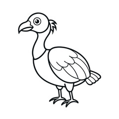 outline of a dodo line art vector © Monira