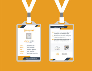 Professional Employee ID Card Design