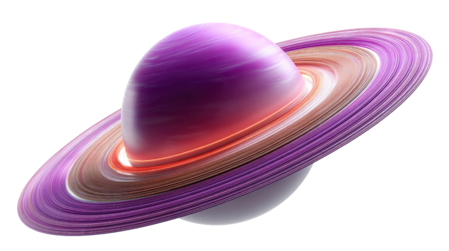 Celestial Harmony: A vibrant depiction of the celestial wonder, showcasing a mesmerizing planet with its rings, an imaginative exploration of the cosmos.