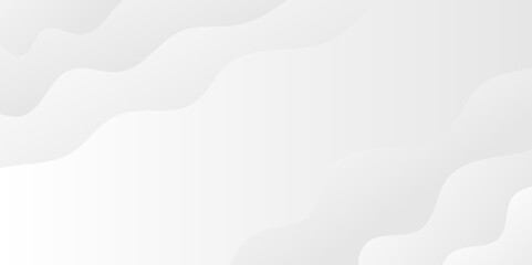 Abstract minimalistic white paper wave curve lines banner background design.
