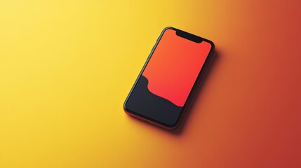 Website mockup on smartphone showing vibrant and professional web design