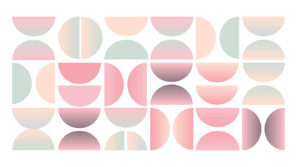Abstract geometric pattern with pastel circles and gradients. Modern background design