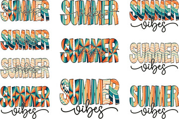 retro summer SVG PNG Bundle, summer vibes svg png bundle, summer T-shirt Design, beach svg png, summer vector art, illustration, print template