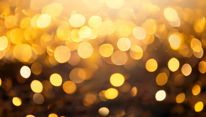abstract gold and yellow bokeh effect