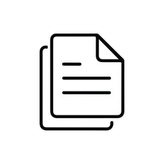Simple Vector Icon of Two Overlapping Documents. Copy icon vector on white background