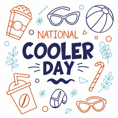 NATIONAL COOLER DAY vector illustration