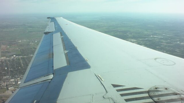 Aerial Boeing MD 80 Wing Over Texas