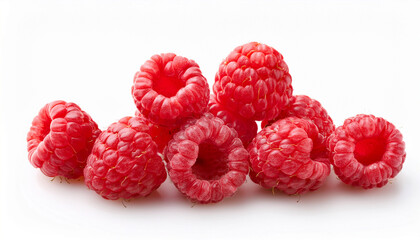 lamponi su fondo bianco