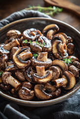Fototapeta premium Delicious Balsamic Glazed Mushrooms
