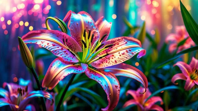 A lily that sparkles boldly