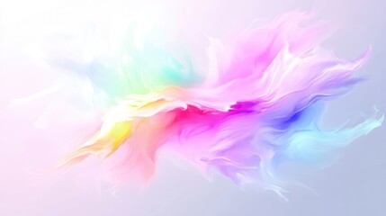 Abstract, vibrant, colorful, flowing, ethereal, pastel, paint splatter, digital art