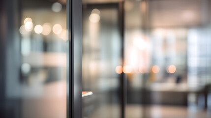 Dynamic business environment blurred office interior visual content modern workspace focused perspective
