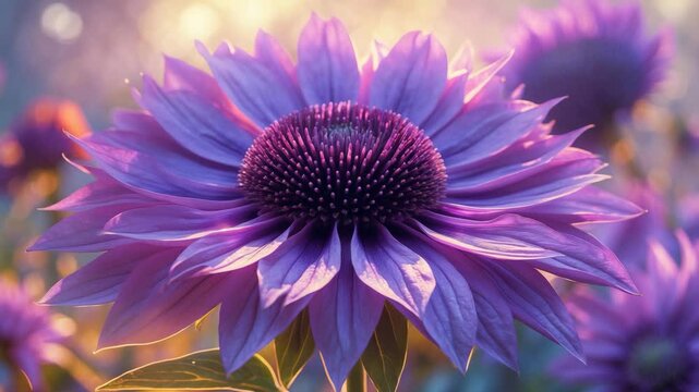 Detailed depiction of a coneflower