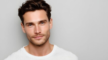 Naklejka premium Beauty portrait of model man