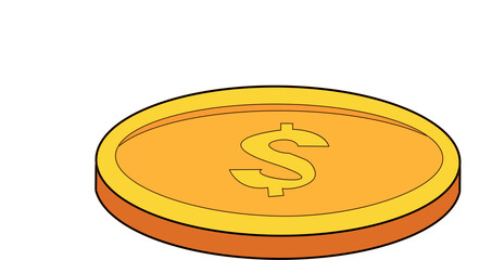 vector illustration of a stack of gold coins, suitable for finance, marketing, stocks and business world