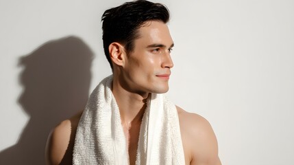Fototapeta premium Beauty portrait of model man
