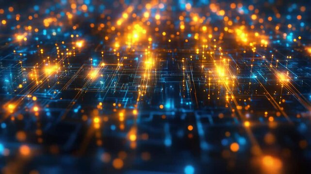 A digital representation of interconnected cryptocurrency transactions.
