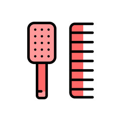 Comb color icon illustration. Simple element illustration vector graphic, suitable for app, websites, and presentations isolated on white background.