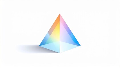 Dynamic prism reflection studio digital art minimalist eye-level color theory exploration