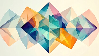 Dynamic geometric art design digital space abstract visuals modern aesthetics vibrant colors contemporary style