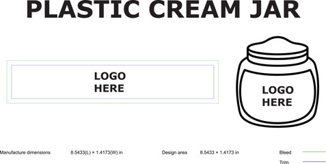 Obraz premium Minimalist Plastic Cream Jar Mockup Template for Cosmetic Branding Design