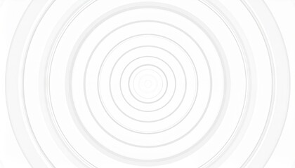 Fototapeta premium Circular wave patterns in white background abstract art digital design minimalist environment top-down view visual concepts for modern decor