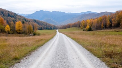 Autumnal Mountain Road