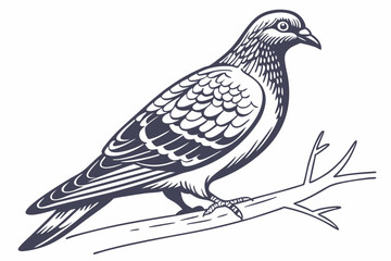 dove on a branch