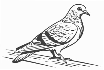 vector illustration of a dove