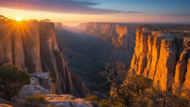 Cliffside sunset vista
