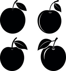 plum vector silhouette