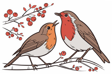 robin on a branch