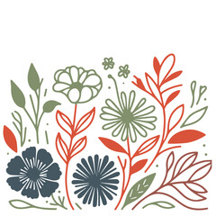 Floral sketch design. One line botanical drawing. Minimalist flowers artwork. Fine print cushion print. Contemporary style.

