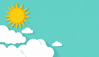 Sunny day sky with clouds nature scene graphic design bright atmosphere aerial view cheerful concept
