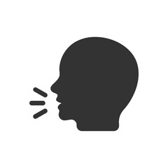 Speaking icon. suitable for various design projects related to communication, talking, and voice. vector illustration