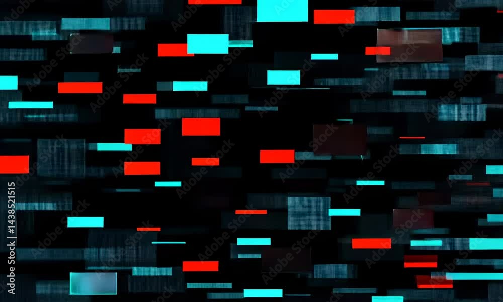 Wall mural unique design abstract digital animation pixel noise glitch error video damage
