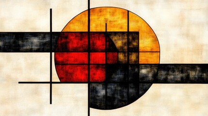 Abstract geometric composition