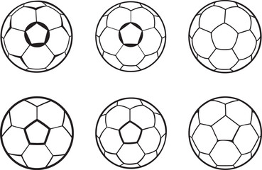 det of soccer ball sksketch line art, black outline, vector and illustration, coloring book page line art drawing