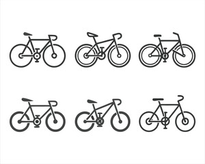 Fototapeta premium Bicycle icon set
