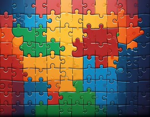 basic colors jigsaw pieces
