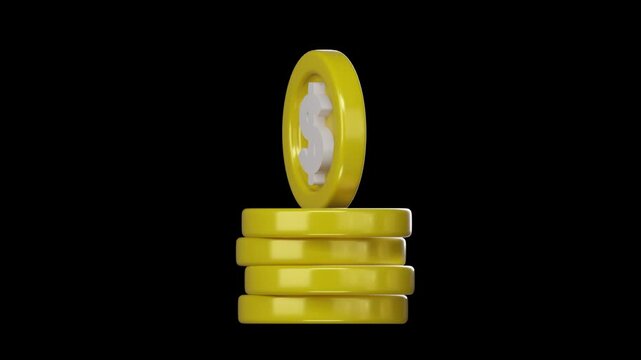 3d finance icon, Business and financial concept
