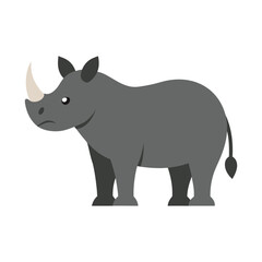 A rhinoceros colorful vector art illustration